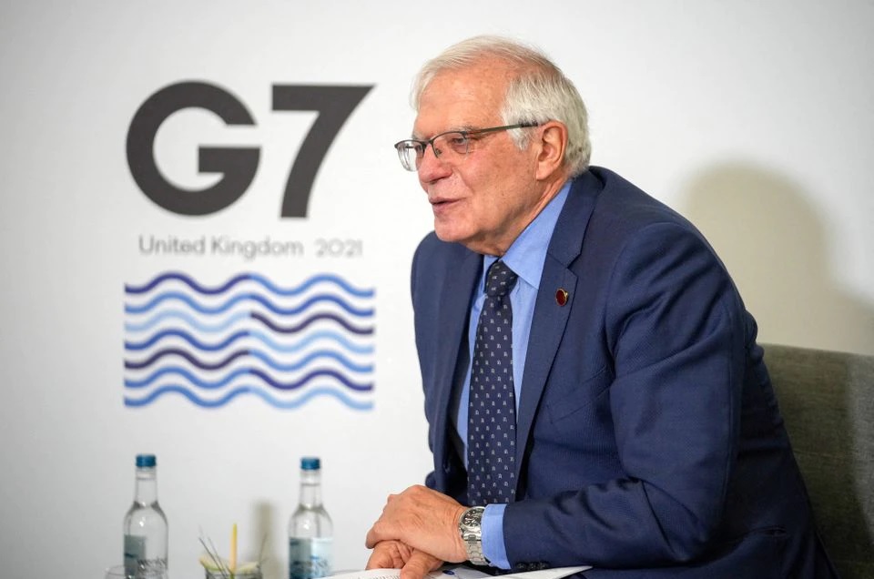 Perwakilan Tinggi Uni Eropa untuk Urusan Luar Negeri dan Kebijakan Keamanan Josep Borrell Fontelles menghadiri KTT G7 para menteri luar negeri dan pembangunan di Liverpool, Inggris, 11 Desember 2021. Foto: Reuters.