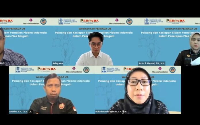 PERSADA UB bersama ICJR Gelar Webinar Plea Bargain untuk Kurangi Over Kapasitas Lapas