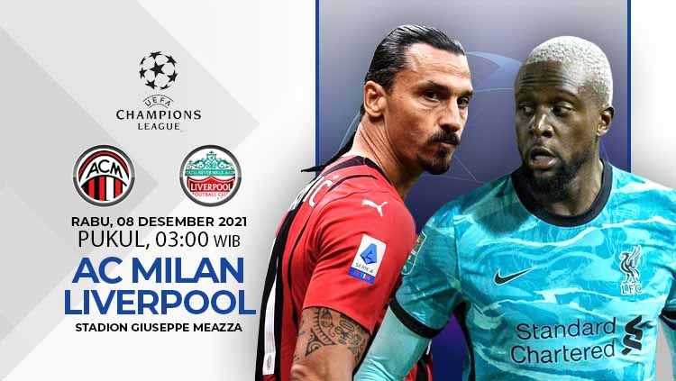 Live Streaming AC Milan vs Liverpool, 8 Desmber 2021