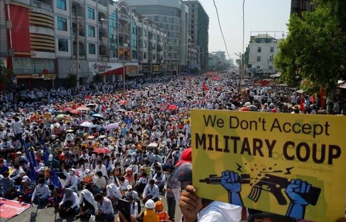 Protes di Myanmar: 5 Demonstran Tewas Karena Ditabrak Kendaraan Militer
