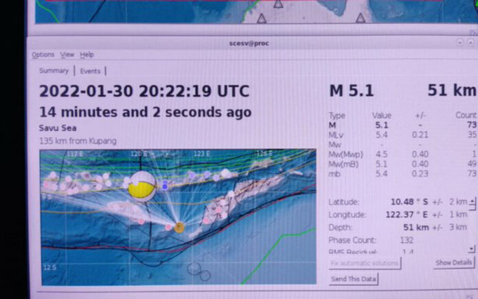 Gempa M 5,1 Guncang Sabu Raijua NTT