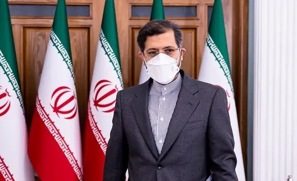 Juru bicara kementerian luar negeri Iran Saeed Khatibzadeh pada konferensi pers pada hari Senin.