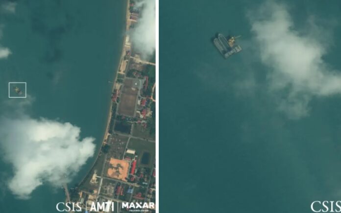 Citra Satelitit di Pangakalan Angkatan Laut Ream Kamboja, 16 Januari 2022. Foto: AMTI CSIS.