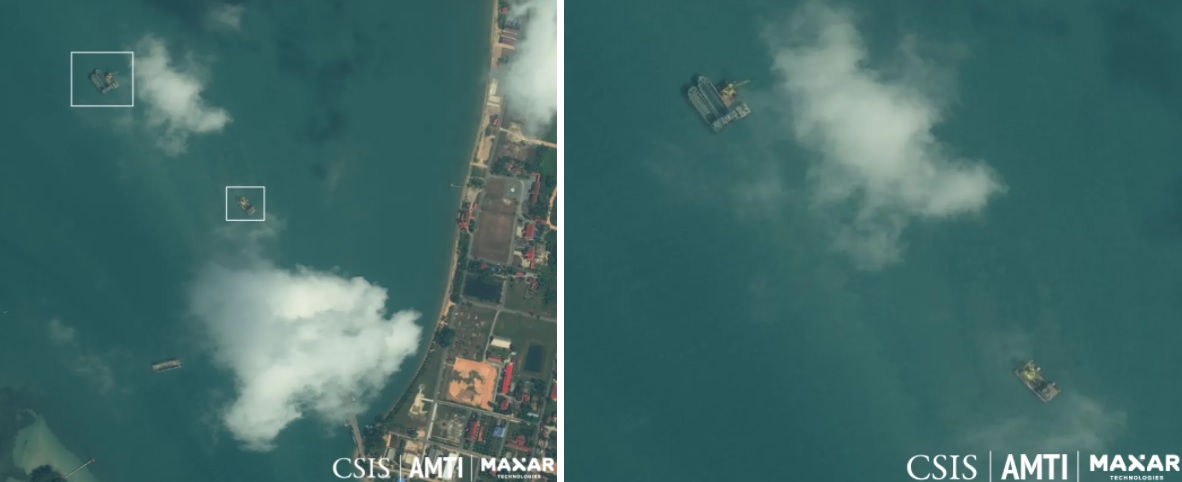 Citra Satelitit di Pangakalan Angkatan Laut Ream Kamboja, 16 Januari 2022. Foto: AMTI CSIS.