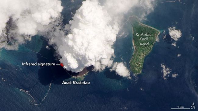 Gunung Anak Krakatau Erupsi 9 Kali