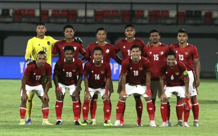 Timnas Indonesia saat melawan Timor Leste