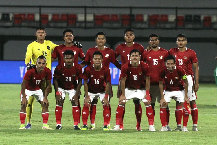 Timnas Indonesia saat melawan Timor Leste