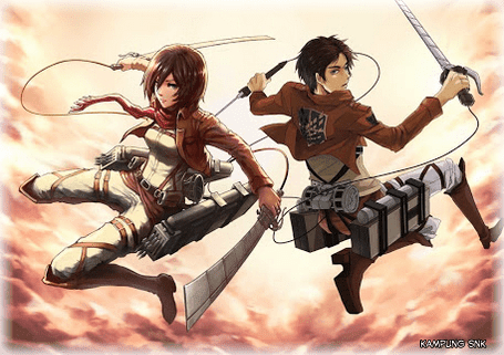Mikasa dan Eren (sumber: 2.bp.blogspot)