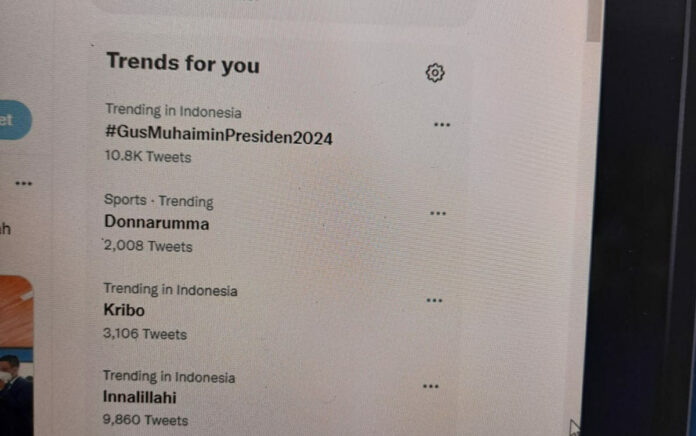 Doa Netizen 'Gus Muhaimin Presiden 2024' Trending di Twitter