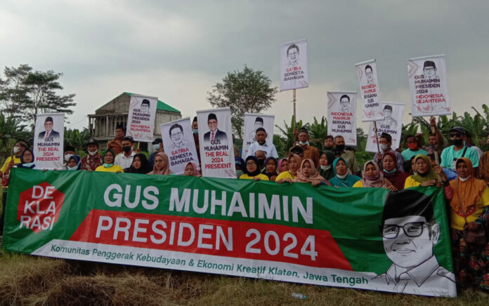 Aliansi Buruh Tani Adil Makmur Klaten, Jawa Tengah gelar deklarasi dukung Gus Muhaimin maju Presiden 2024, pada hari Jumat, 11 Februari 2022. (Foto: Dok. Istimewa)