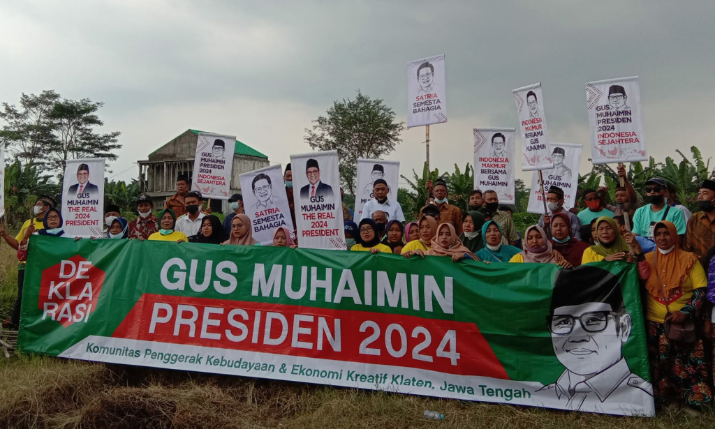 Aliansi Buruh Tani Adil Makmur Klaten, Jawa Tengah gelar deklarasi dukung Gus Muhaimin maju Presiden 2024, pada hari Jumat, 11 Februari 2022. (Foto: Dok. Istimewa)