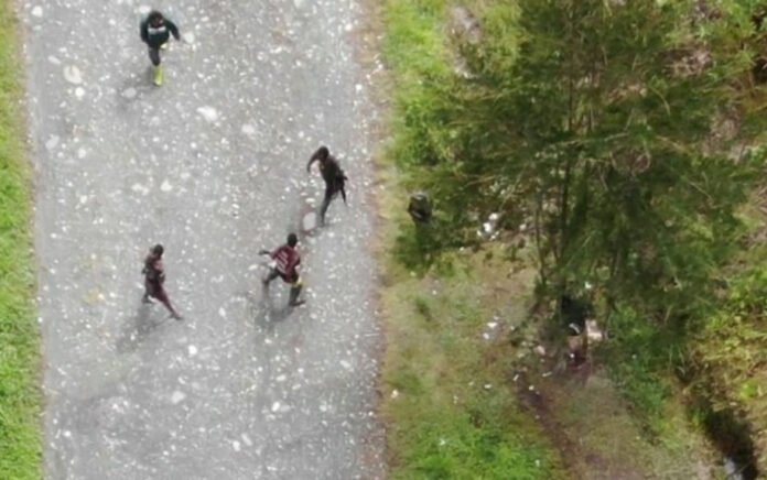 Foto drone penampakan KST Papua di Ilaga, Puncak Papua. (Foto: Pendam Cenderawasih)