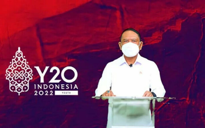 Menteri Pemuda dan Olahraga (Menpora) Zainudin Amali dalam Y20 Indonesia 2022 Kickoff Meeting. (Foto: Istimewa)
