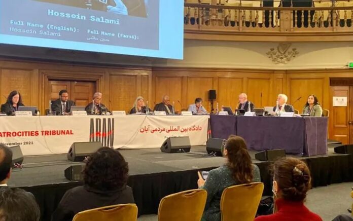 Iran Atrocities Tribunal dalam sesi di London. 10 November 2021. Foto: Iranint.