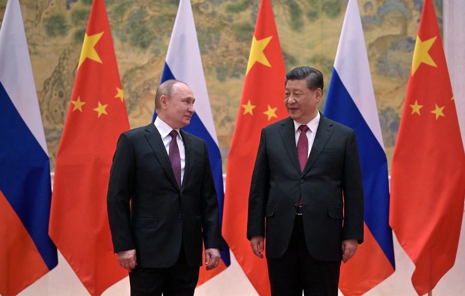 Presiden Rusia Vladimir Putin menghadiri pertemuan dengan Presiden China Xi Jinping di Beijing, China 4 Februari 2022. Foto: Kremlin/Sputnik.