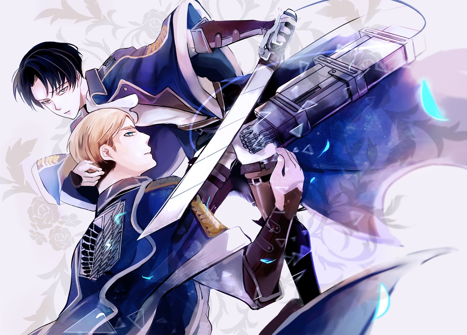 Erwin Smith dan Levi Ackerman (sumber: images3.alphacoders)