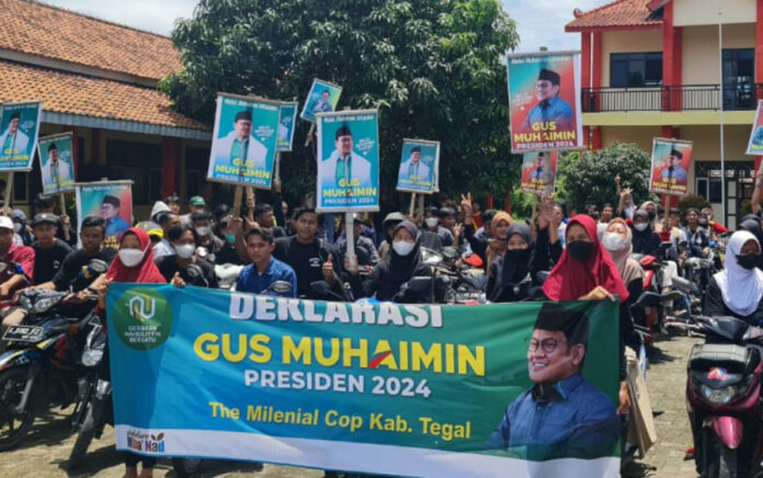 Forum Guru Bangsa di Kabupaten Tegal, Jawa Tengah, mendeklarasikan Gus Muhaimin Presiden 2024.
