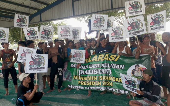 Barisan Petani dan Nelayan (BARISTAN) di Kabupaten Banyuwangi, Jawa Timur deklarasikan dukungan pada Ketua Umum PKB, Abdul Muhaimin Iskandar untuk maju dalam Pemilihan Presiden (Pilpres) 2024. (Foto: Istimewa)