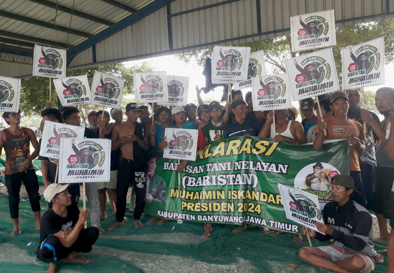 Barisan Petani dan Nelayan (BARISTAN) di Kabupaten Banyuwangi, Jawa Timur deklarasikan dukungan pada Ketua Umum PKB, Abdul Muhaimin Iskandar untuk maju dalam Pemilihan Presiden (Pilpres) 2024. (Foto: Istimewa)