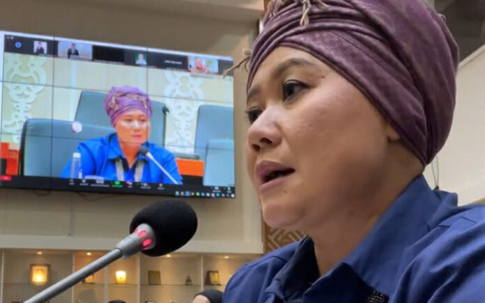 Anggota DPR RI Fraksi PKB, Luluk Nur Hamidah dalam rapat Baleg DPR RI bahas RUU TPKS di Gedung DPR RI, Senayan, Jakarta, Kamis (24/3). (Foto: Tangkap Layar Live IG @luluknurhamida1)