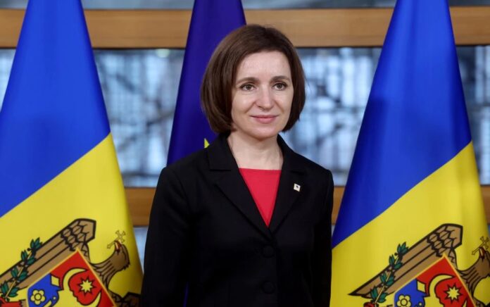 Presiden Moldova Maia Sandu menghadiri pertemuan antara para pemimpin negara-negara Uni Eropa dan pemerintah "Kemitraan Timur" di Brussels, Belgia, 15 Desember 2021. Foto: Reuters.