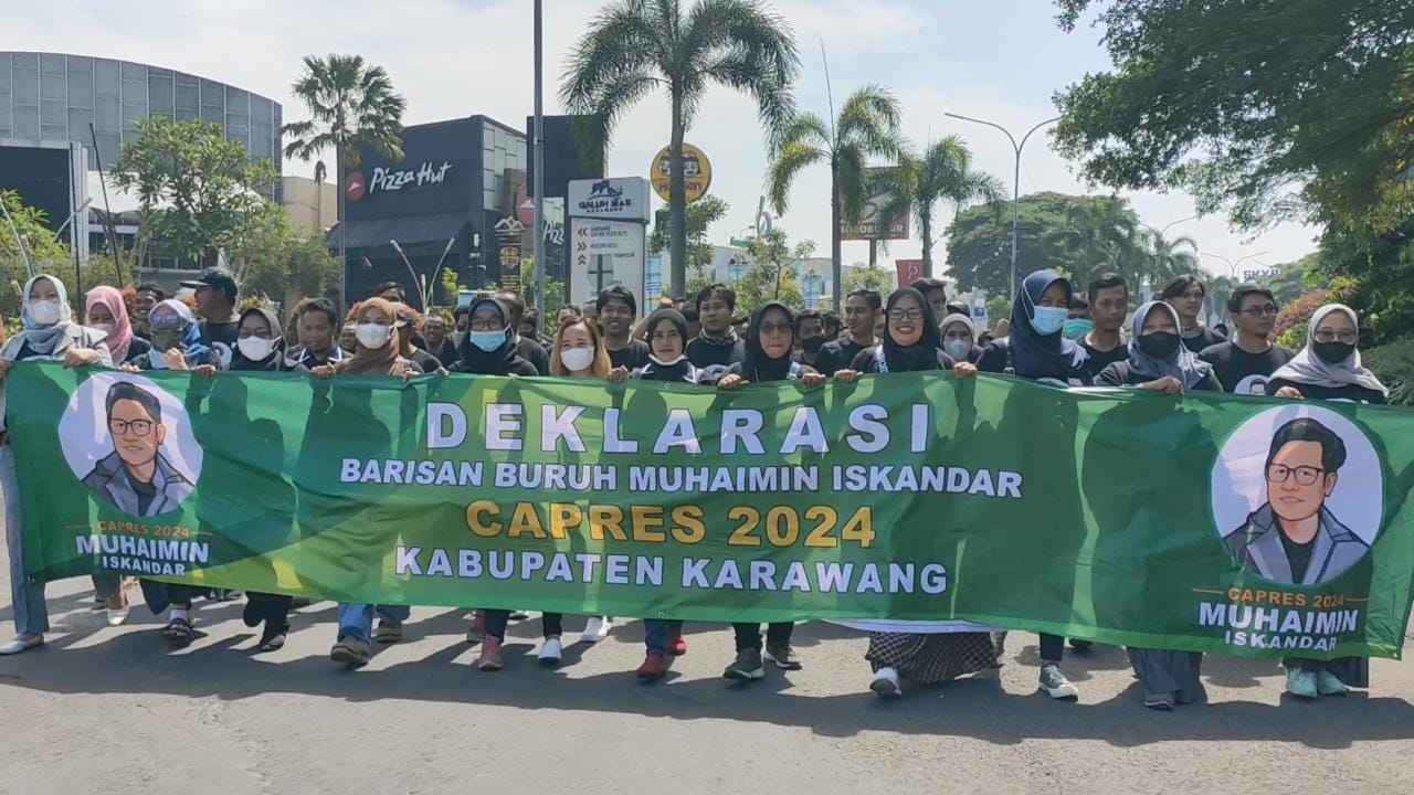 Barisan Buruh Karawang mendeklarasikan dukungan kepada Gus Muhaimin untuk maju sebagai Calon Presiden (Capres) 2024. (Foto: Dok. Istimewa)