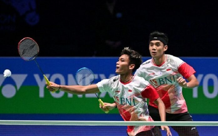 Usai Juara All England, Bagas/Fikri Gagal Masuk 16 Besar Swiss Open 2022 (foto: Justin Tallis/AFP)