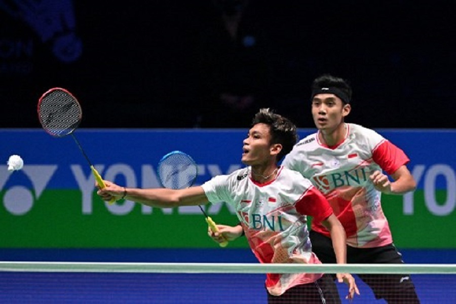 Usai Juara All England, Bagas/Fikri Gagal Masuk 16 Besar Swiss Open 2022 (foto: Justin Tallis/AFP)