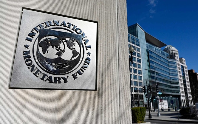 Kantor Dana Moneter Internasional (IMF) di Washington, DC pada 26 Januari 2022. Foto: AFP.