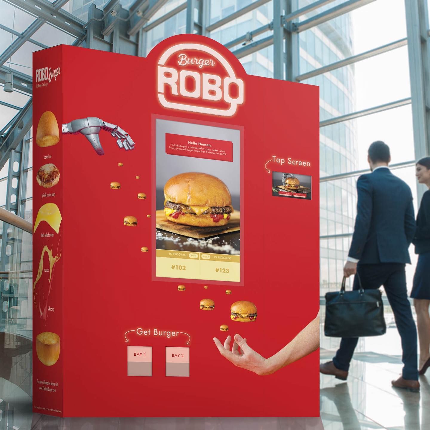 RoboBurger, Mesin Penjual Burger Canggih yang Mungkin Anda Butuhkan
