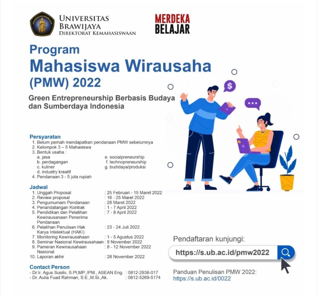 Melalui Pelatihan dan Pendidikan Kewirausahaan Nasional 2022, Universitas Brawijaya Dorong Mahasiswa Berwirausaha