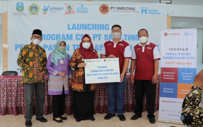 Dilaunching Wabup Gresik, Smelting dan Human Initiative Gelontor CSR Peduli Pasien TBC