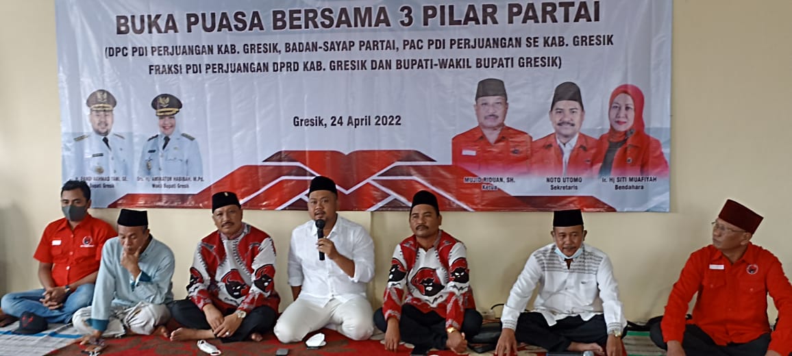 Susun Strategi Kemenangan Pemilu 2024, PDIP Gresik Solidkan Barisan Tiga Pilar Partai