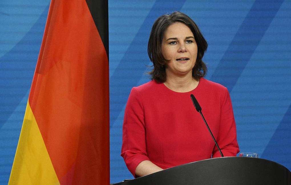Menteri Luar Negeri Jerman Annalena Baerbock. Foto: Tobias Schwarz/Pool via AP.