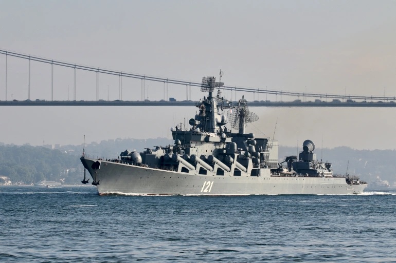 Kapal Perang Rusia Moskva. Foto: Yoruk Isik/Reuteres.