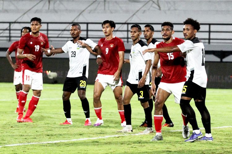 Indonesia saat lawan Timor Leste di FIFA Matchday (AP Photo)