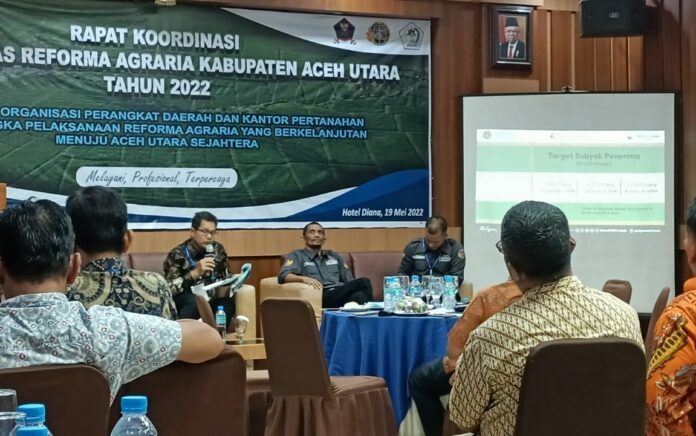 Aceh Utara Selenggarakan Rapat Koordinasi Gugus Tugas Reforma Agraria