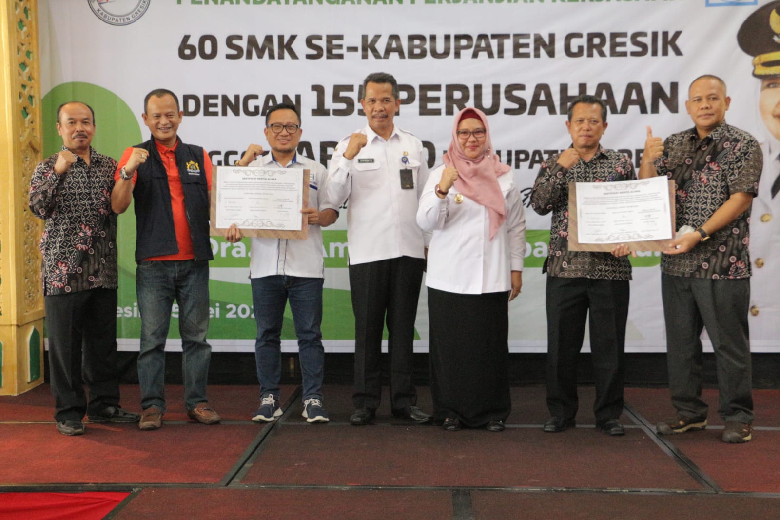 Teken MoU, Apindo dan Kadin Gandeng 60 SMK se-Gresik Dirikan Rumah Vokasi