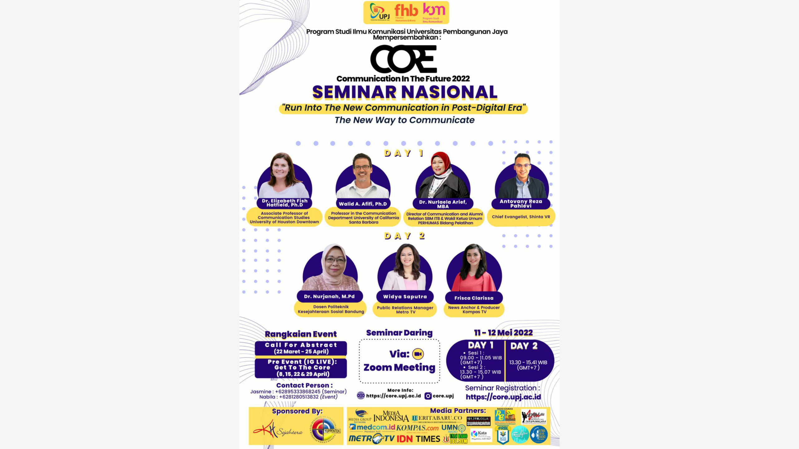 Memahami Dunia Komunikasi Era Pasca Digital Bersama Seminar Nasional CORE UPJ 2022