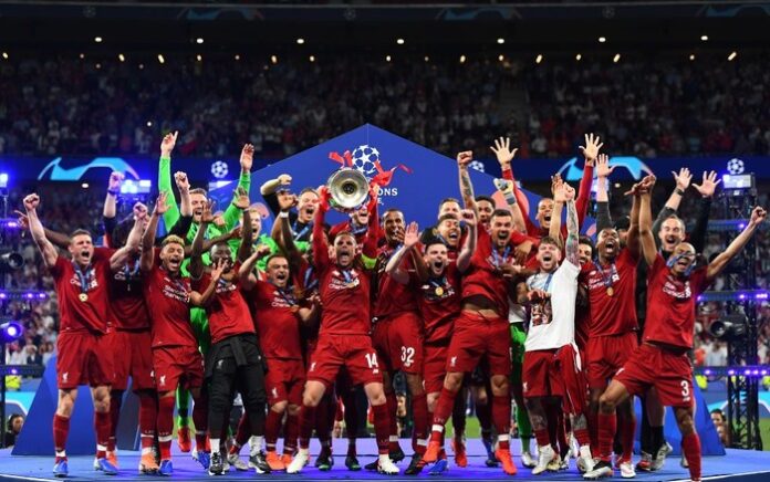 Liverpool saat merayakan kemenangannya di final Liga Champions 2018/2019 (AP Photo)