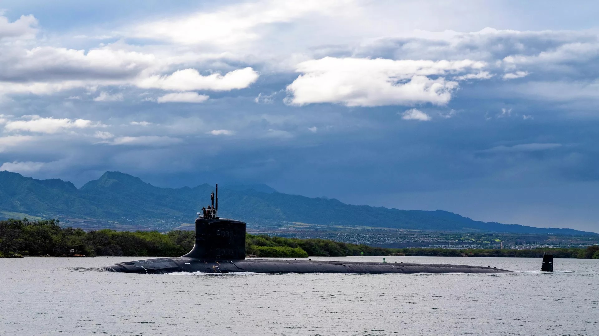 Kapal selam bertenaga nuklir. Foto: AP Photo/Amanda Gray.