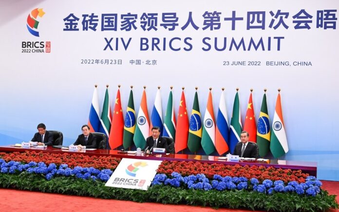 Presiden Xi Jinping menyampaikan pidato melalui video pada upacara pembukaan Forum Bisnis BRICS di ibu kota Beijing. Foto: Xinhua.