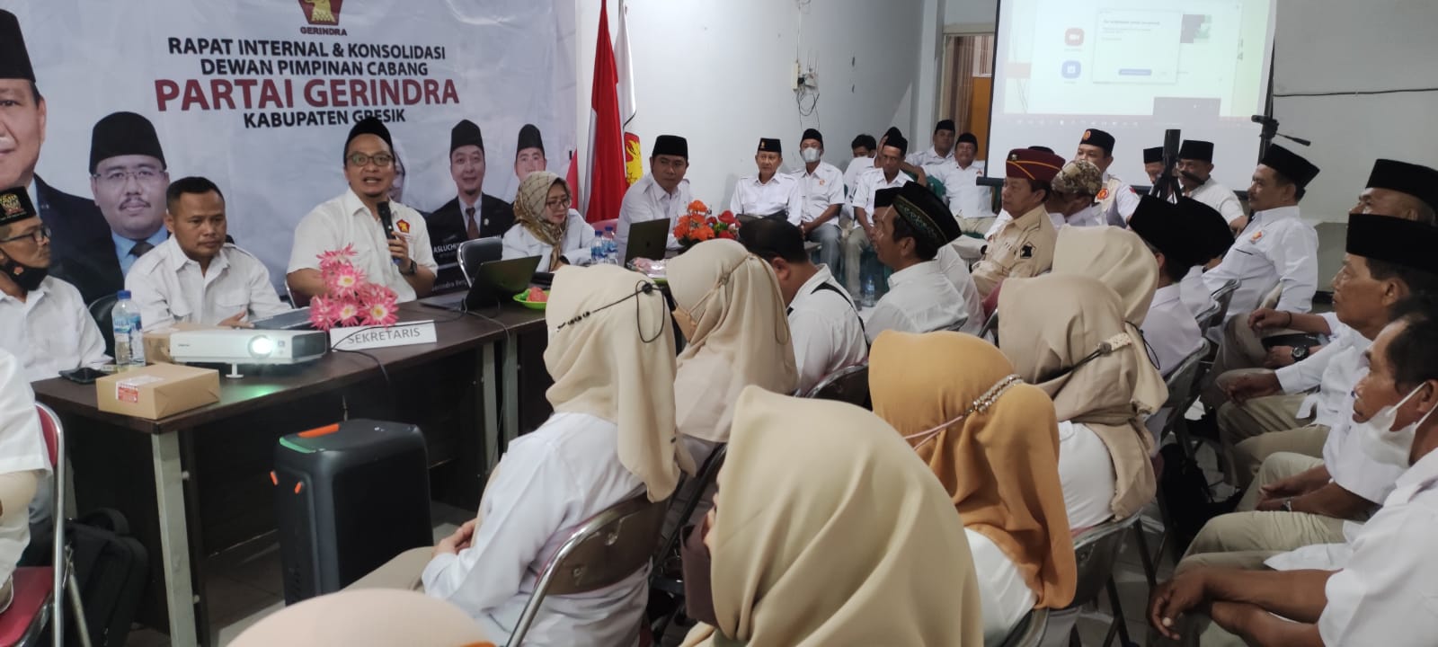 Konsolidasi Gerindra Gresik, Asluhul Alif dan Nur Saidah Digadang Jadi Cabup 2024