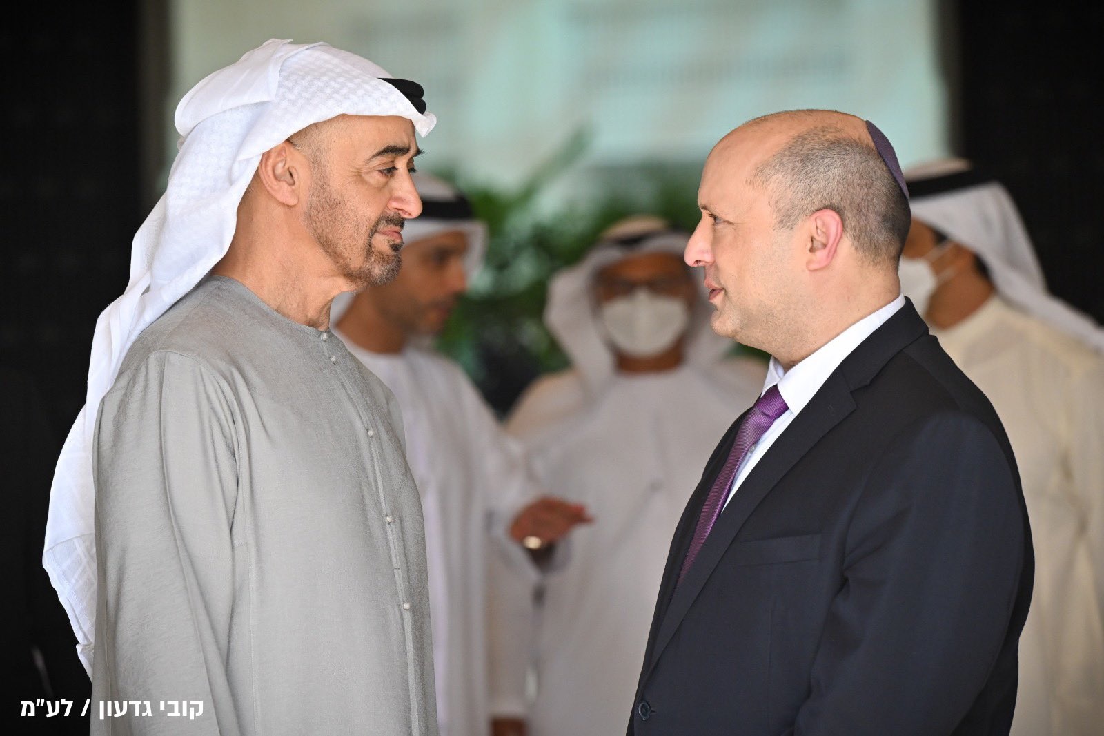 Perdana Menteri Israel Nafali Bennet dan Presiden UEA Sheikh Mohamed bin Zayed Al Nahyan. Foto: Twitter Naftalli Bennet.