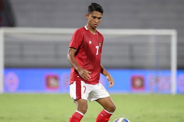 Punggawa Timans Indonesia U-19, Marselino Ferdinan (AP Photo)