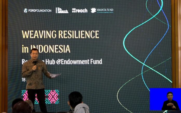 Direktur Regional Ford Foundation Alexander Irwan dalam acara Soft Launch Inisiatif Resources Hub yang diselenggarakan oleh Ford Foundation pada Minggu 18 Juli 2022.