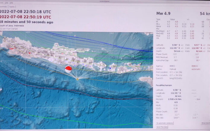 Samudra Hindia Selatan Jatim Diguncang 68 Kali Gempa