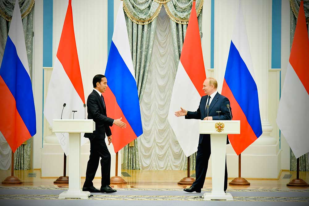 Pidato Lengkap Putin saat Bertemu Jokowi di Moskow