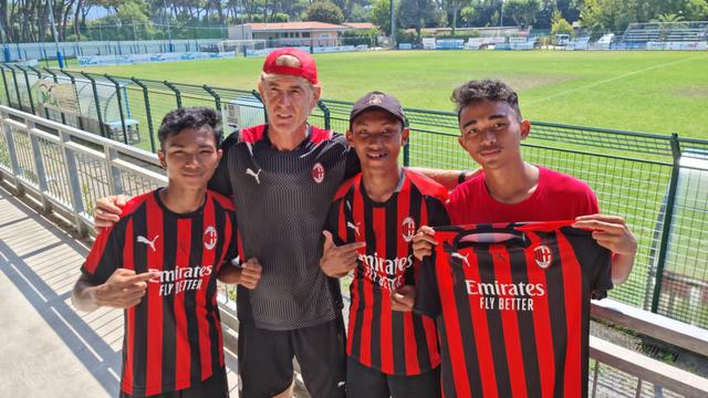 Pengusaha Asal Indonesia Ini Sukses Bawa Tiga Pemain Muda Sulawesi Lolos Seleksi Akademi AC Milan (istimewa)