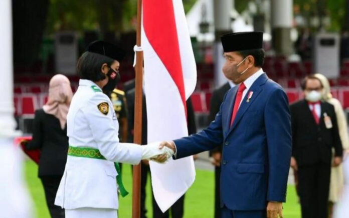 Jelang HUT ke-77 RI, Presiden Jokowi Kukuhkan 68 Anggota Paskibraka 2022
